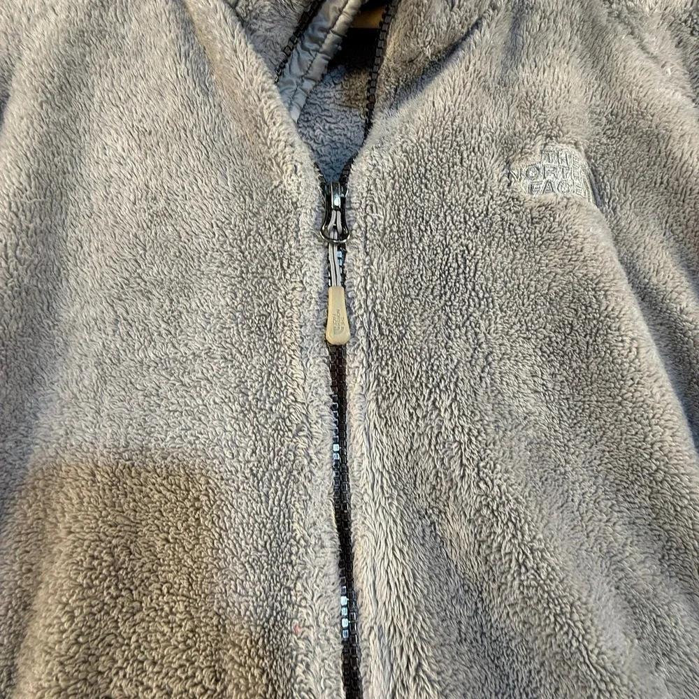 The North‎ Face Osito Full Zip Fleece Jacket Grey Womens Large High Pile Soft